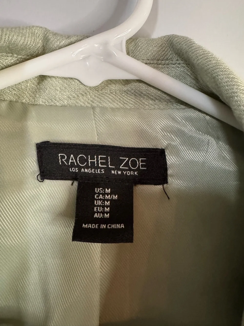 Rachel Zoe Light Green Cropped Blazer Size Medium